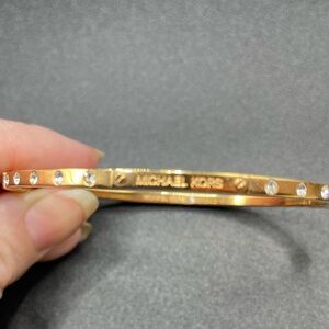 Michael Kors Gold Bangle with Crystal Accents